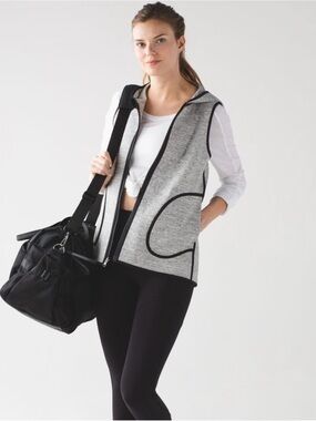 Lululemon Reversible Insculpt Vest Heathered Space Dyed Medium Grey Size 8